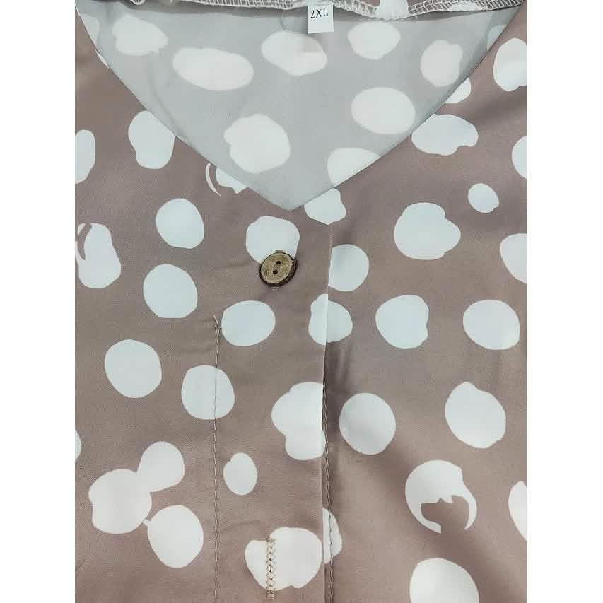 Women's Polka Dot Long Sleeve Casual Shirt DailySale