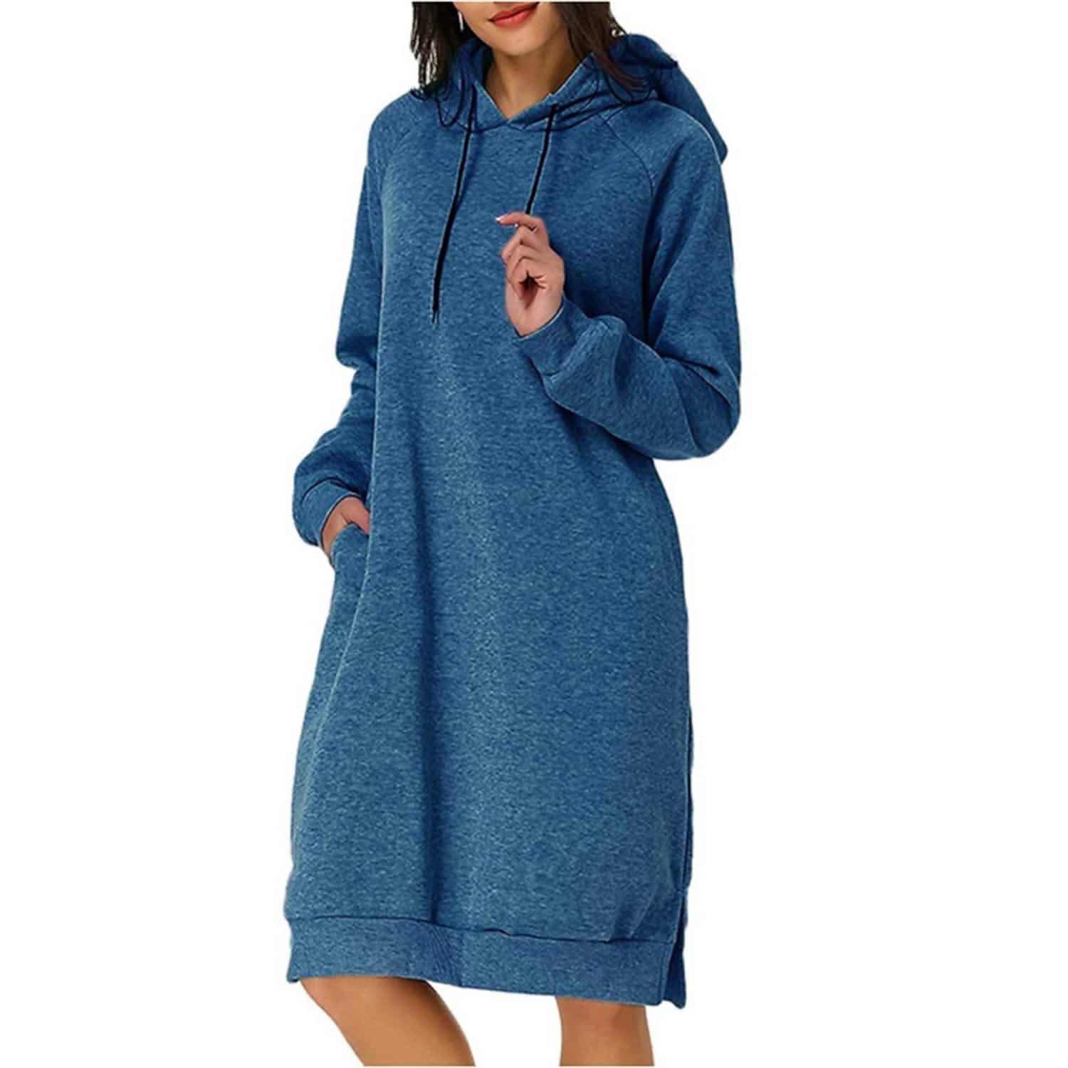 Womens Pullover Hoodie Dress DailySale
