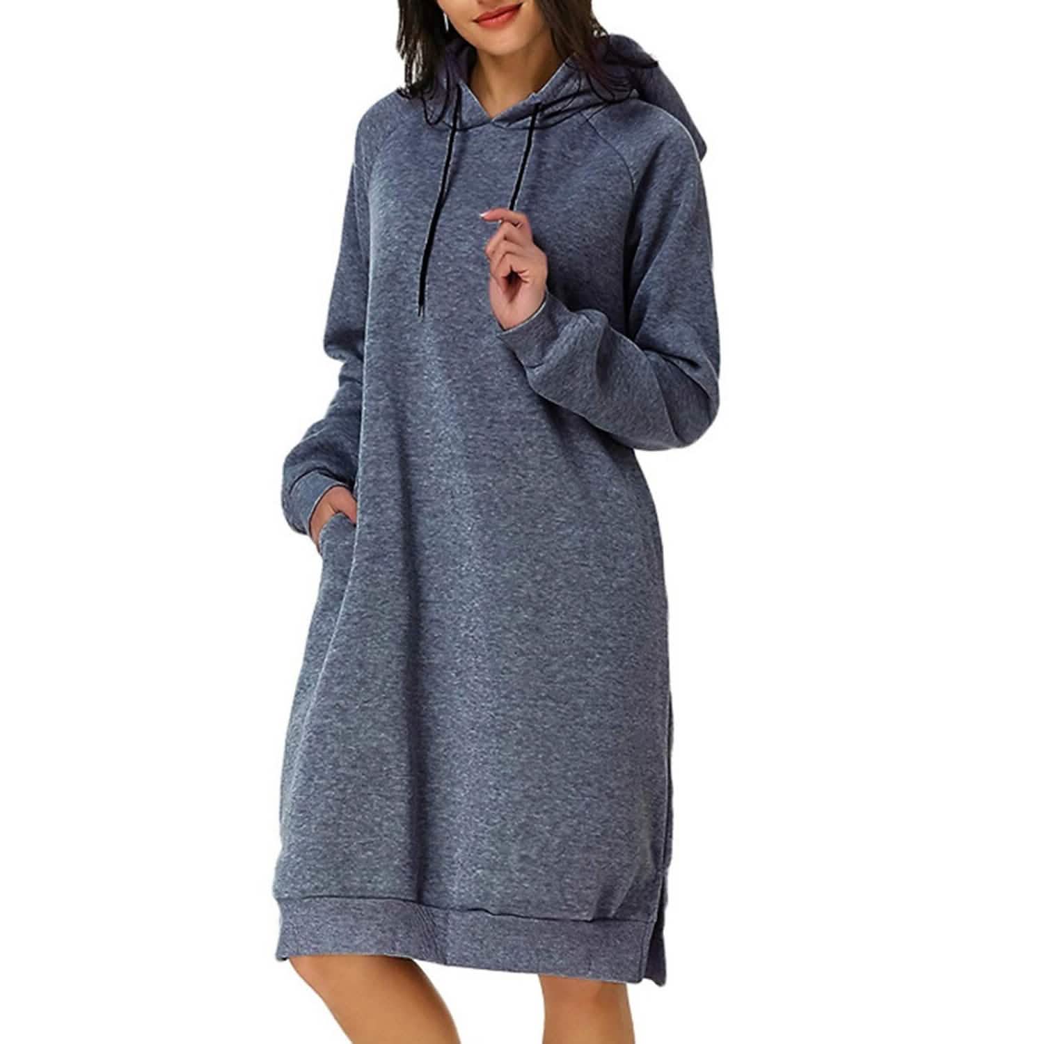 Womens Pullover Hoodie Dress DailySale