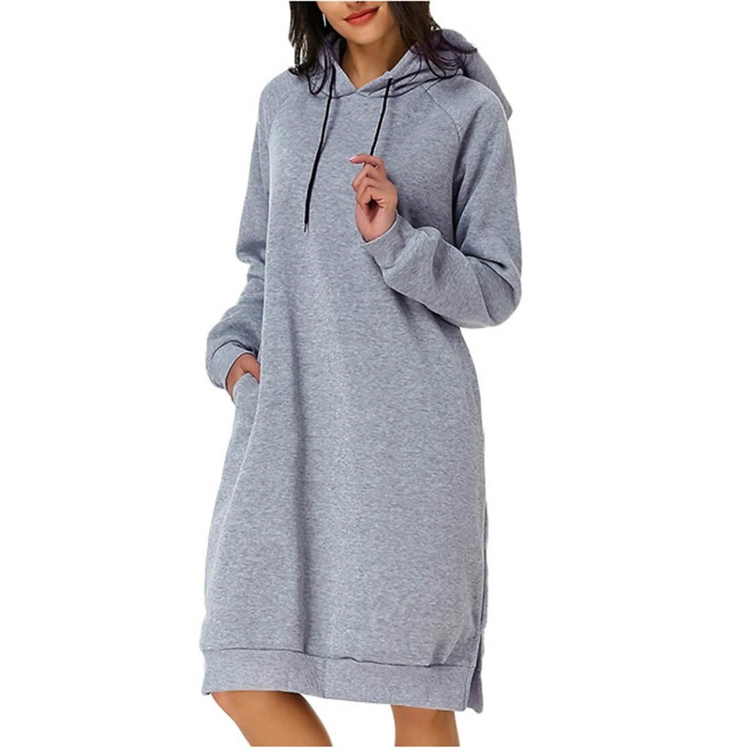 Womens Pullover Hoodie Dress DailySale