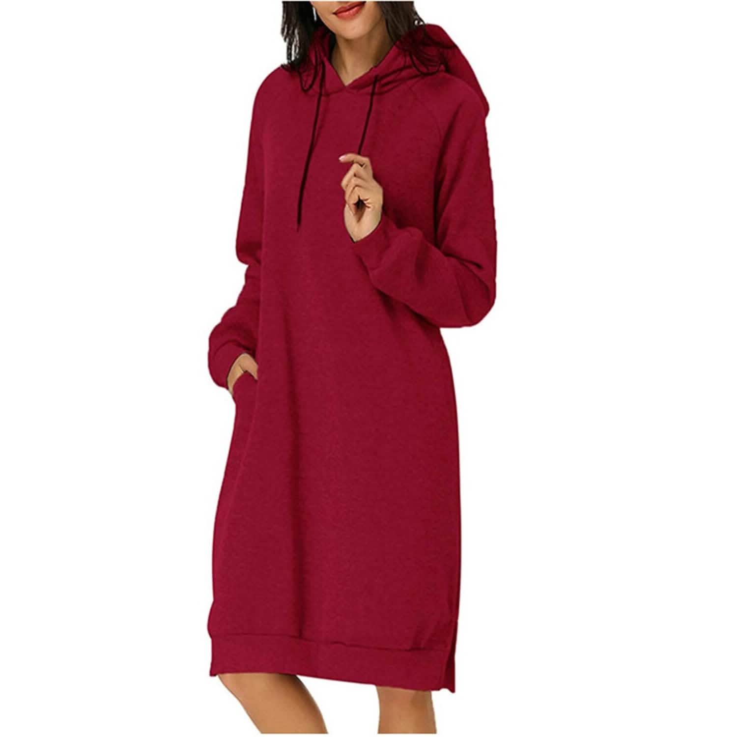 Womens Pullover Hoodie Dress DailySale