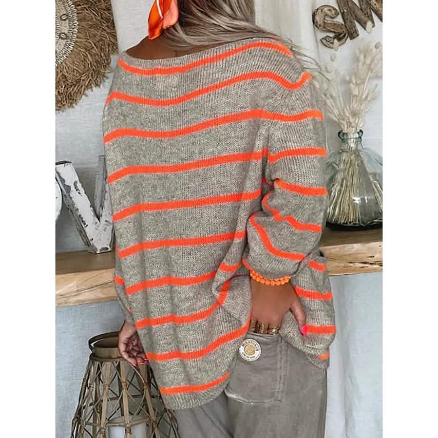 Women's Pullover Jumper Cable Knit Tunic Knitted Print Crew Neck DailySale
