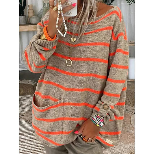 Women's Pullover Jumper Cable Knit Tunic Knitted Print Crew Neck DailySale