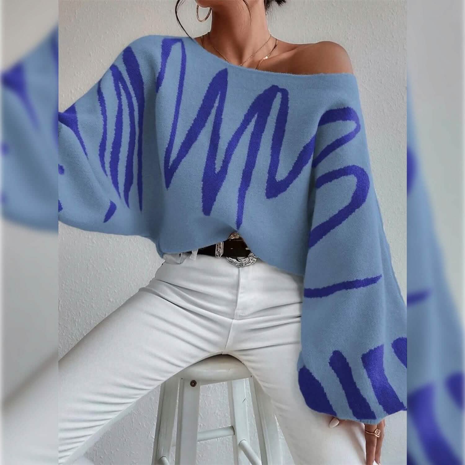 Women's Pullover Sweater Jumper Ribbed Knit Oversized Crew Neck DailySale