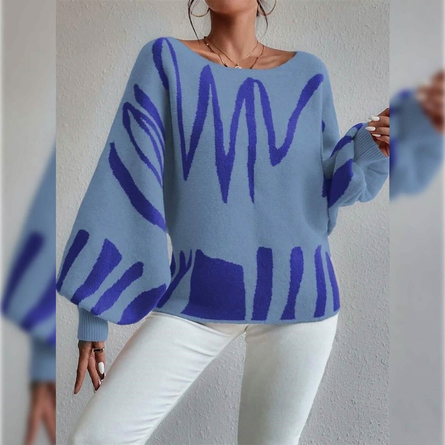 Women's Pullover Sweater Jumper Ribbed Knit Oversized Crew Neck DailySale