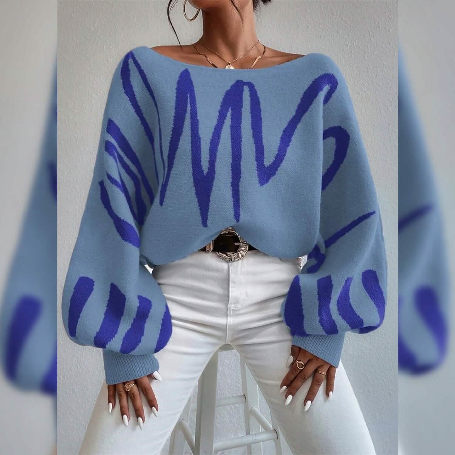 Women's Pullover Sweater Jumper Ribbed Knit Oversized Crew Neck DailySale