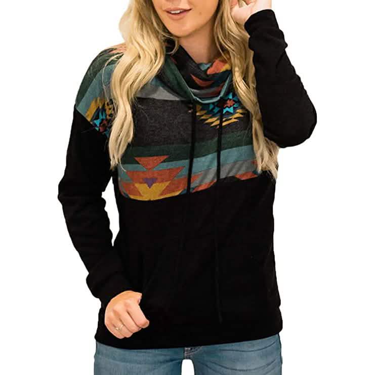Women's Quarter Zip Color Block Pullover Sweatshirt DailySale