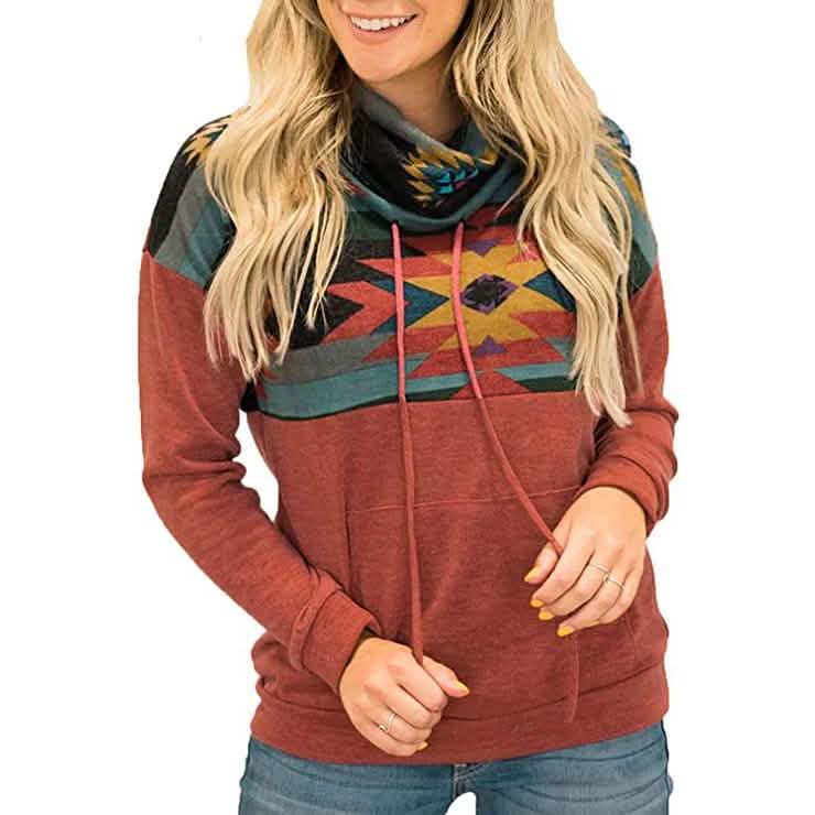 Women's Quarter Zip Color Block Pullover Sweatshirt DailySale