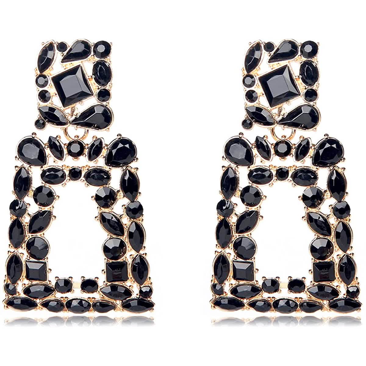 Women's Rhinestone Rectangle Drop Earrings DailySale
