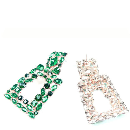 Women's Rhinestone Rectangle Drop Earrings DailySale