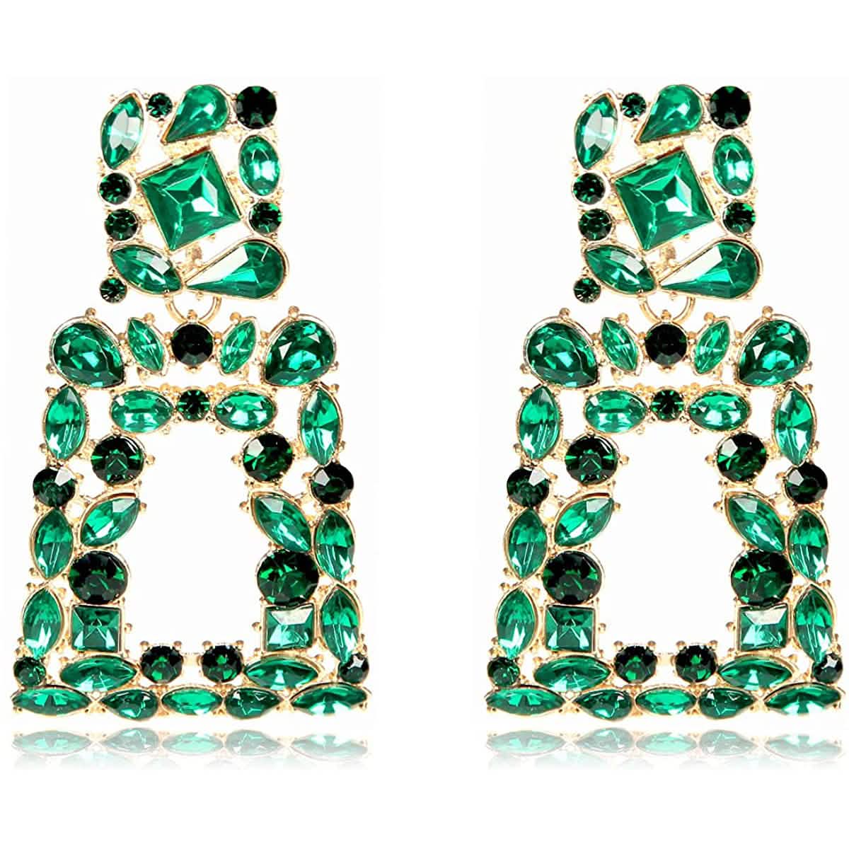 Women's Rhinestone Rectangle Drop Earrings DailySale