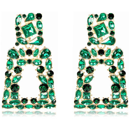 Women's Rhinestone Rectangle Drop Earrings DailySale