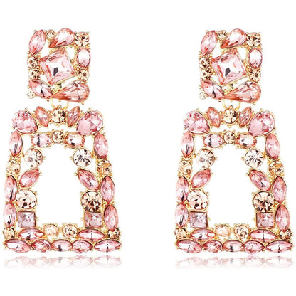 Women's Rhinestone Rectangle Drop Earrings DailySale