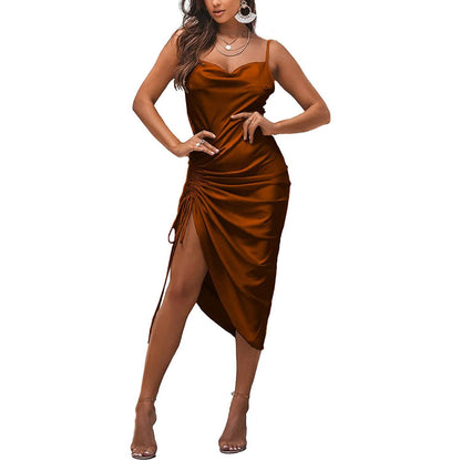 Women's Satin Spaghetti Strap Dress DailySale