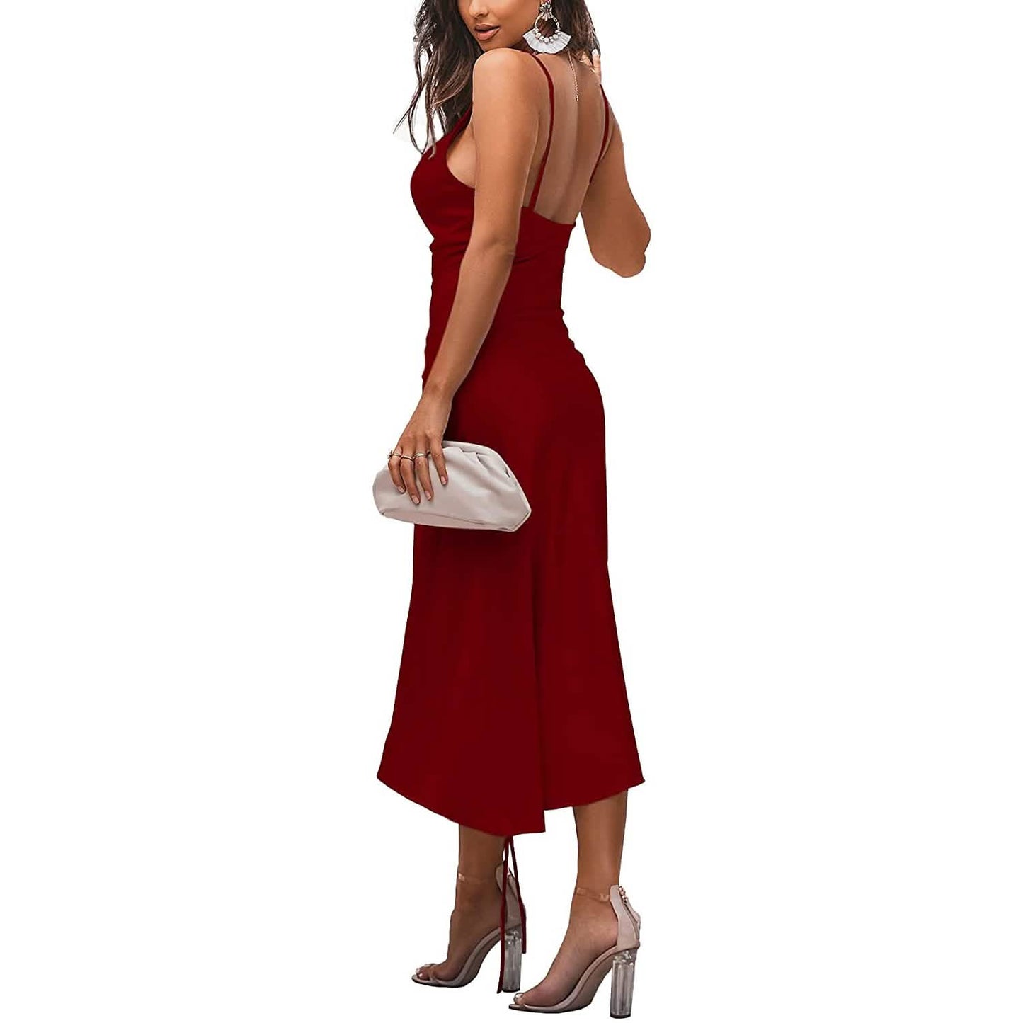 Women's Satin Spaghetti Strap Dress DailySale