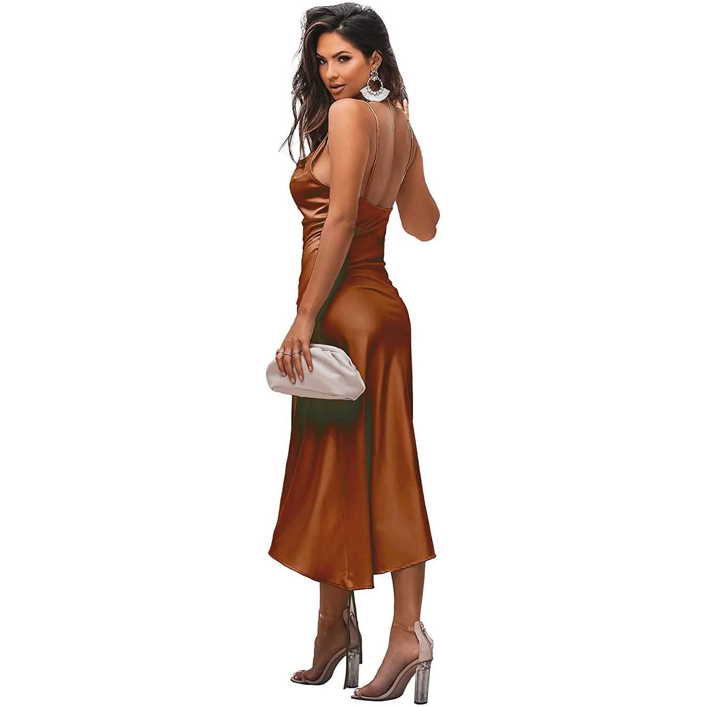 Women's Satin Spaghetti Strap Dress DailySale