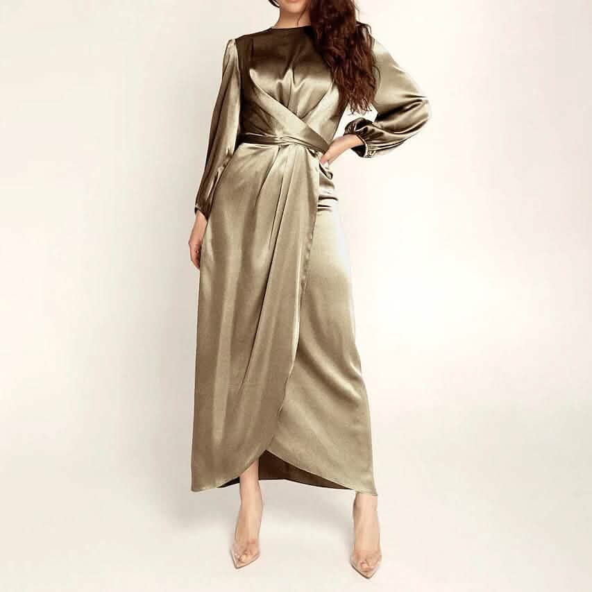 Women's Satin Swing Maxi Dress DailySale