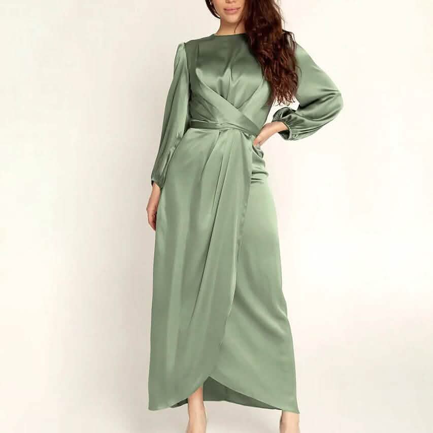 Women's Satin Swing Maxi Dress DailySale