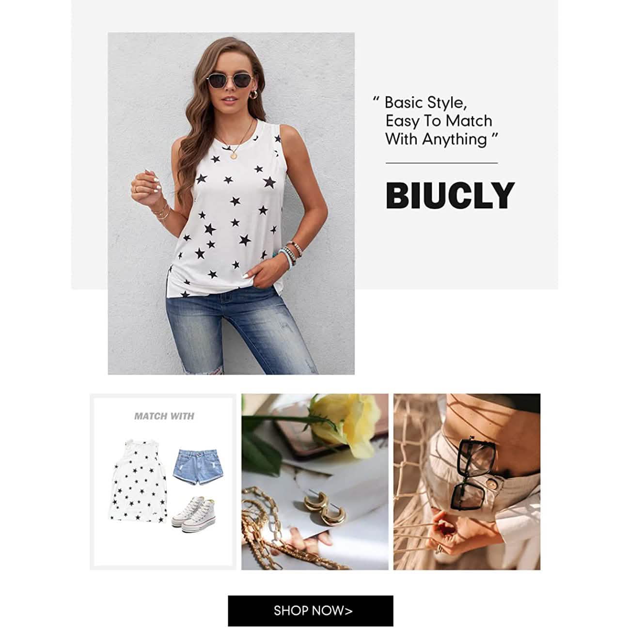 Women's Scoop Neck Tank Tops DailySale