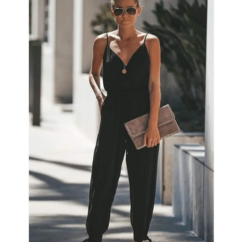 Women's Sexy Casual Daily V Neck Jumpsuit DailySale