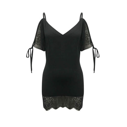 Women's Sexy Lace Satin Mini Dress DailySale