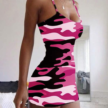 Women's Sexy Sleeveless Camouflage Mini Dress DailySale