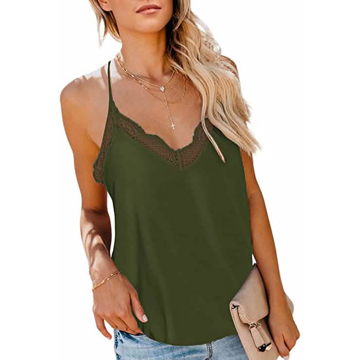 Women's Sexy V Neck Casual Sleeveless Cami Tank Top DailySale