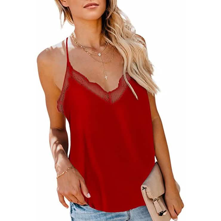Women's Sexy V Neck Casual Sleeveless Cami Tank Top DailySale