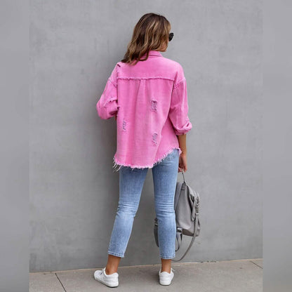 Women's Shacket Long Sleeve Denim DailySale