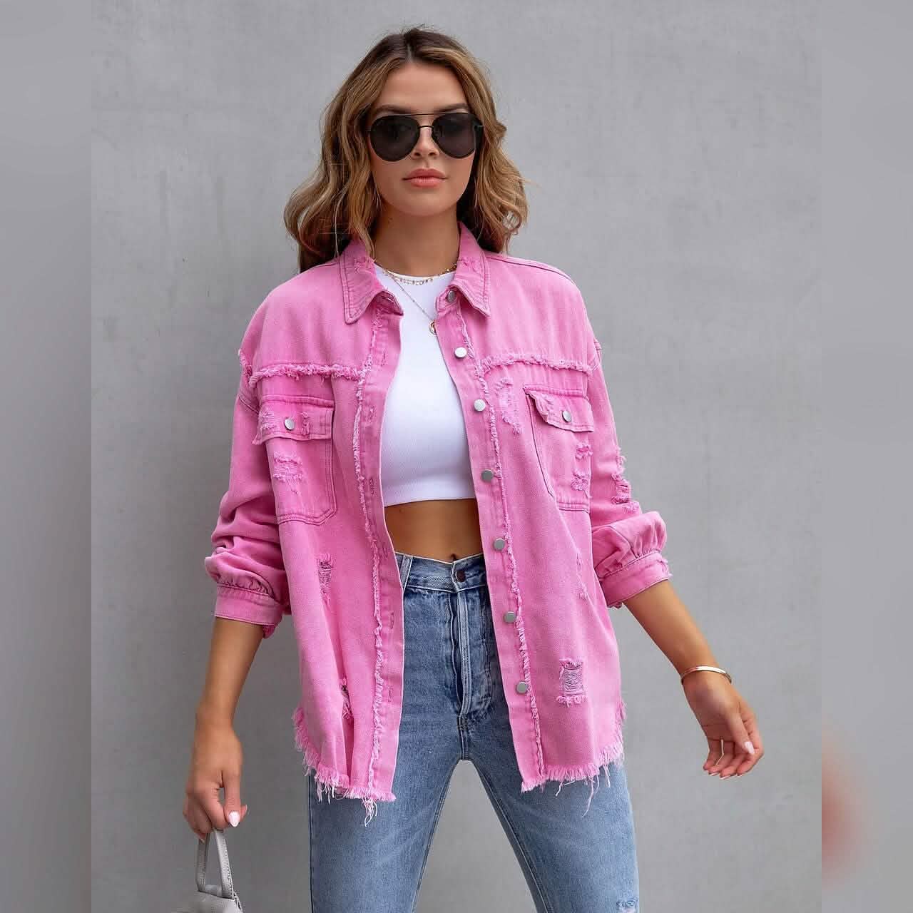 Women's Shacket Long Sleeve Denim DailySale