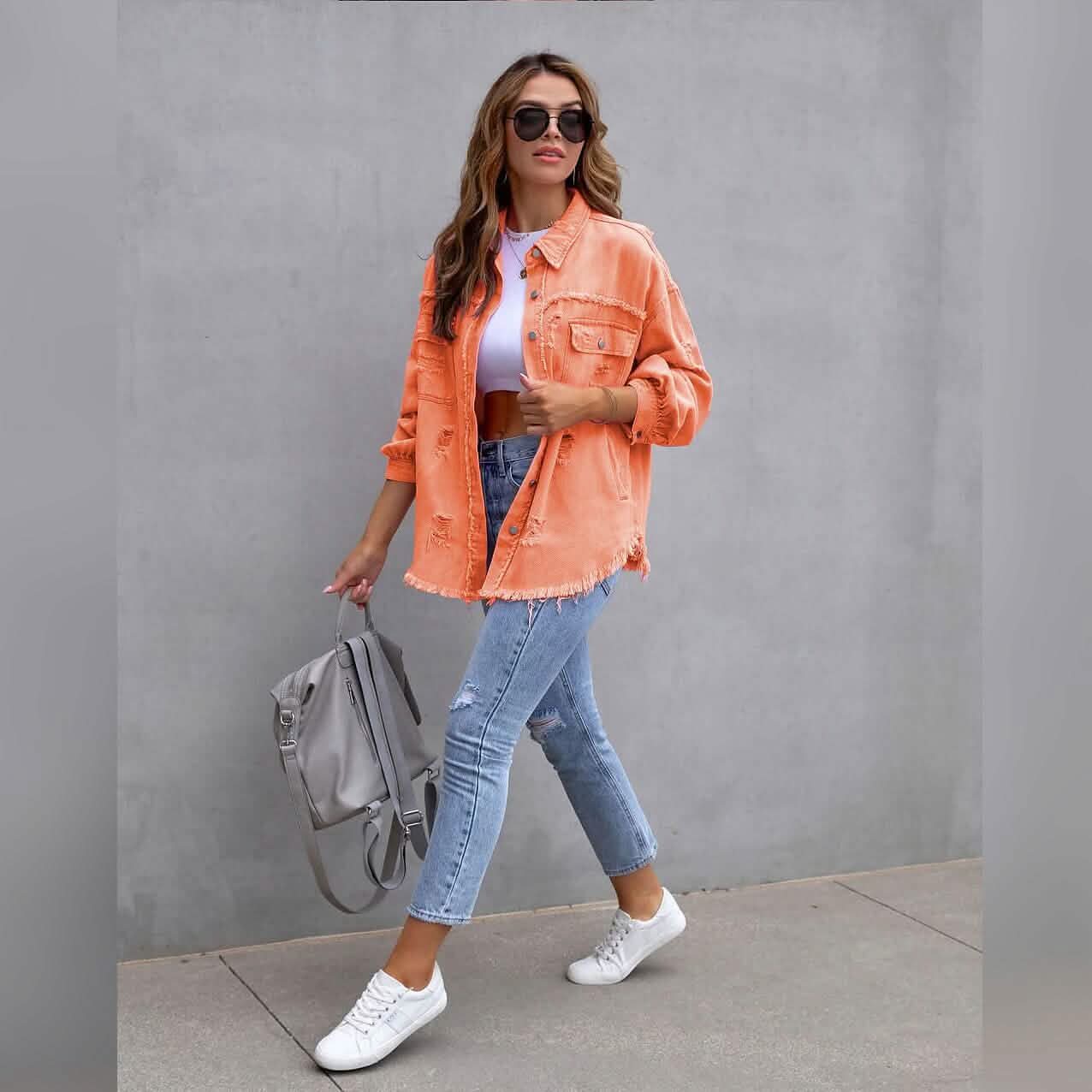 Women's Shacket Long Sleeve Denim DailySale