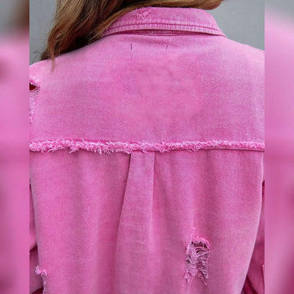 Women's Shacket Long Sleeve Denim DailySale
