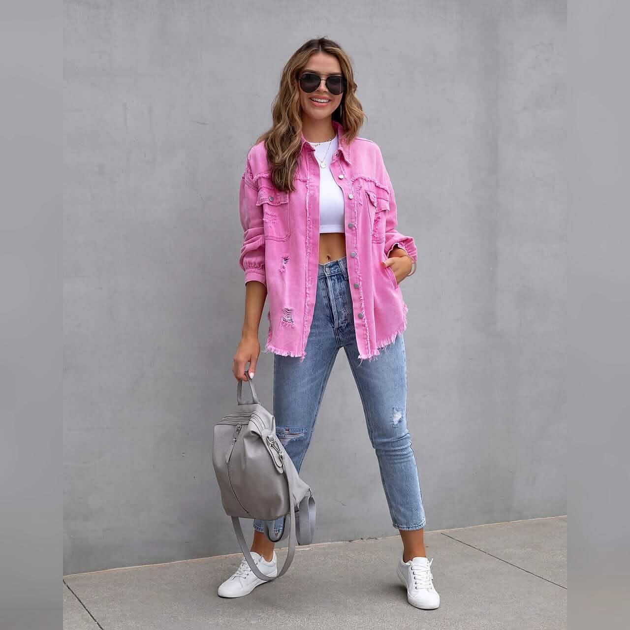 Women's Shacket Long Sleeve Denim DailySale