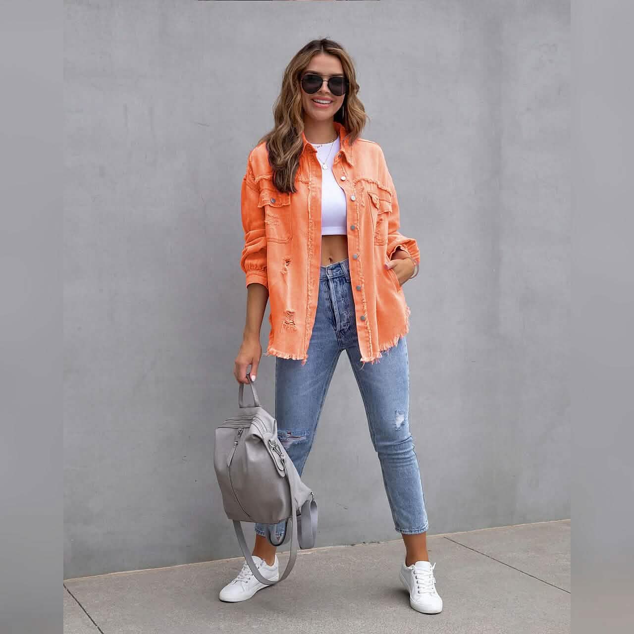 Women's Shacket Long Sleeve Denim DailySale