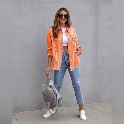 Women's Shacket Long Sleeve Denim DailySale