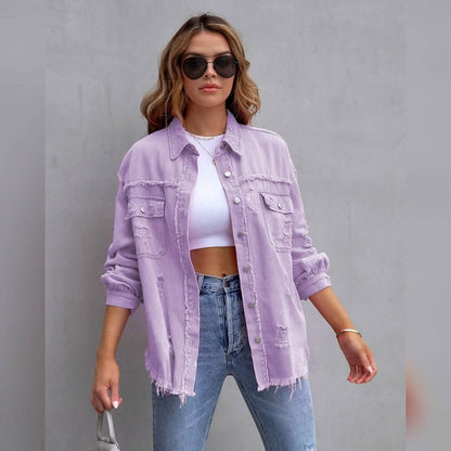 Women's Shacket Long Sleeve Denim DailySale