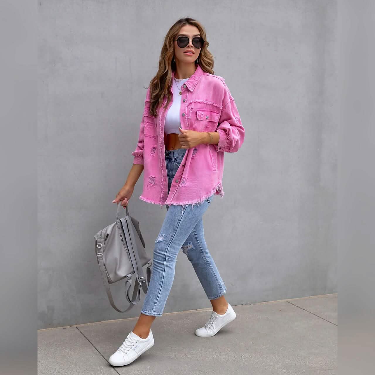 Women's Shacket Long Sleeve Denim DailySale