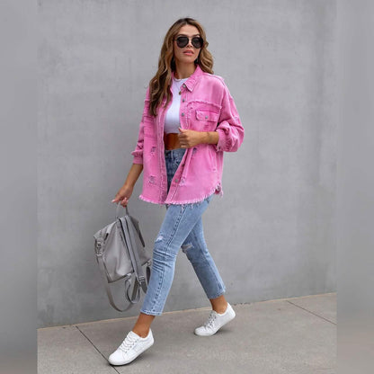 Women's Shacket Long Sleeve Denim DailySale