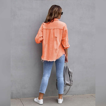 Women's Shacket Long Sleeve Denim DailySale