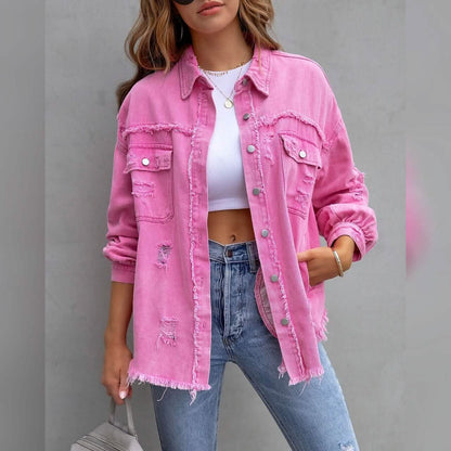 Women's Shacket Long Sleeve Denim DailySale