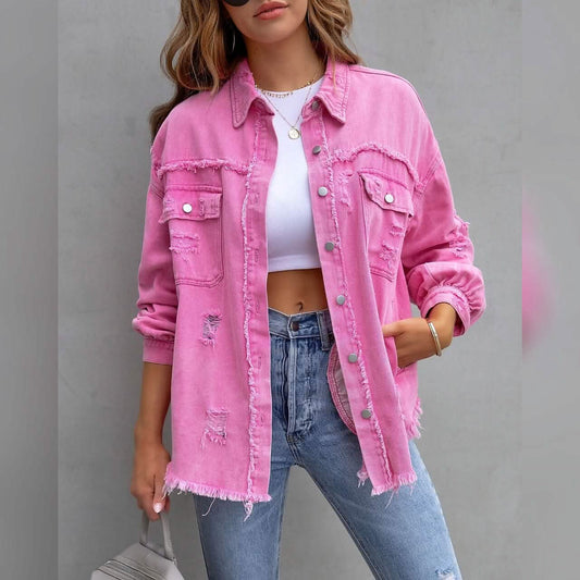 Women's Shacket Long Sleeve Denim DailySale