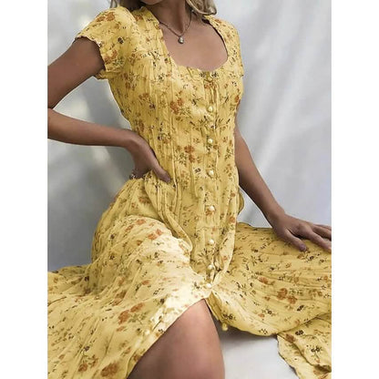 Women's Shift Short Sleeve Floral Print Dress DailySale