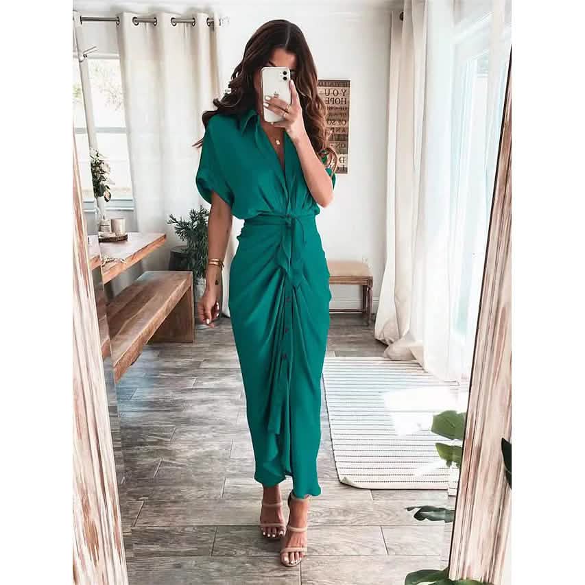 Women's Shirt Maxi Long Dress DailySale