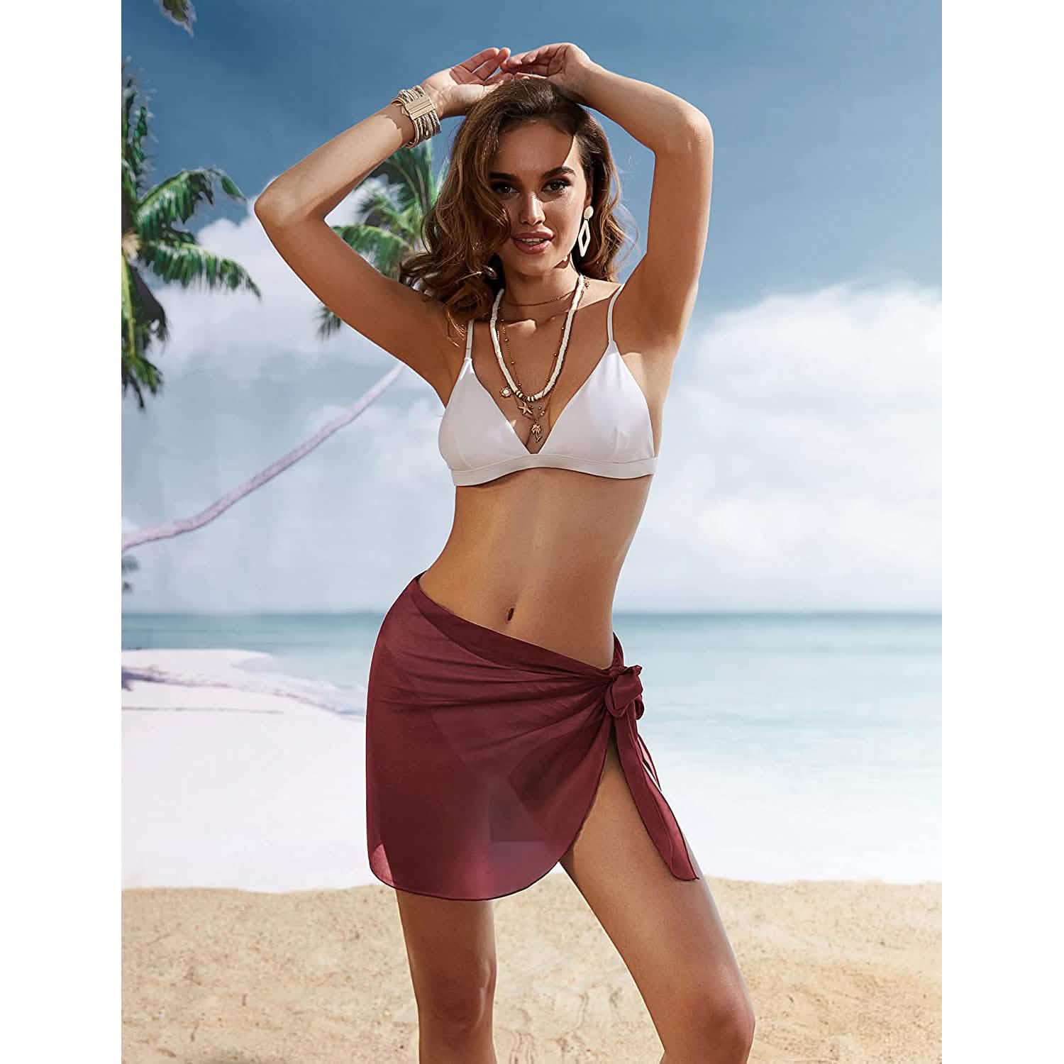 Women's Short Sarongs Beach Wrap DailySale