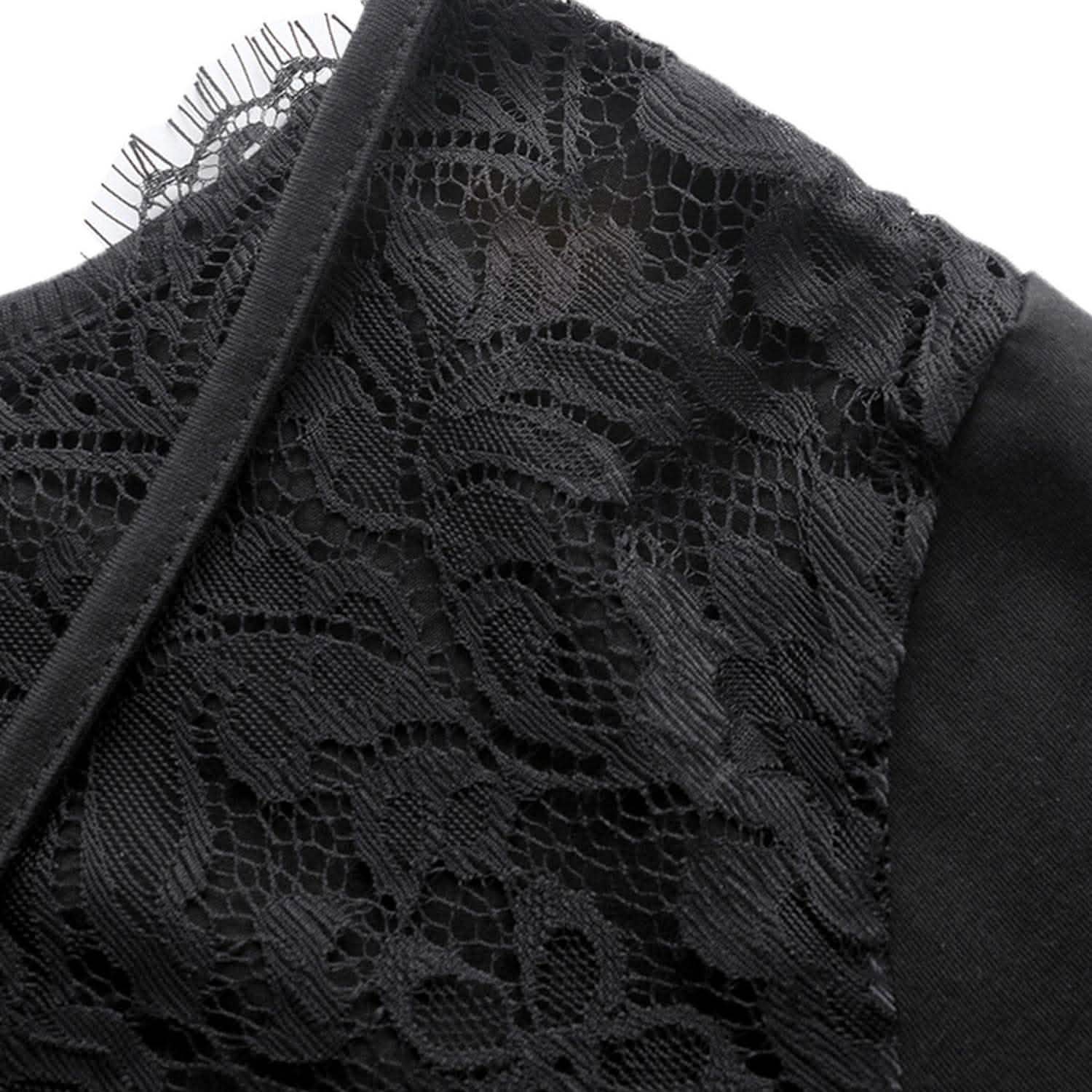 Women's Short Sleeve Back Lace Top Blouse DailySale