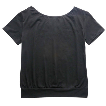 Women's Short Sleeve Back Lace Top Blouse DailySale