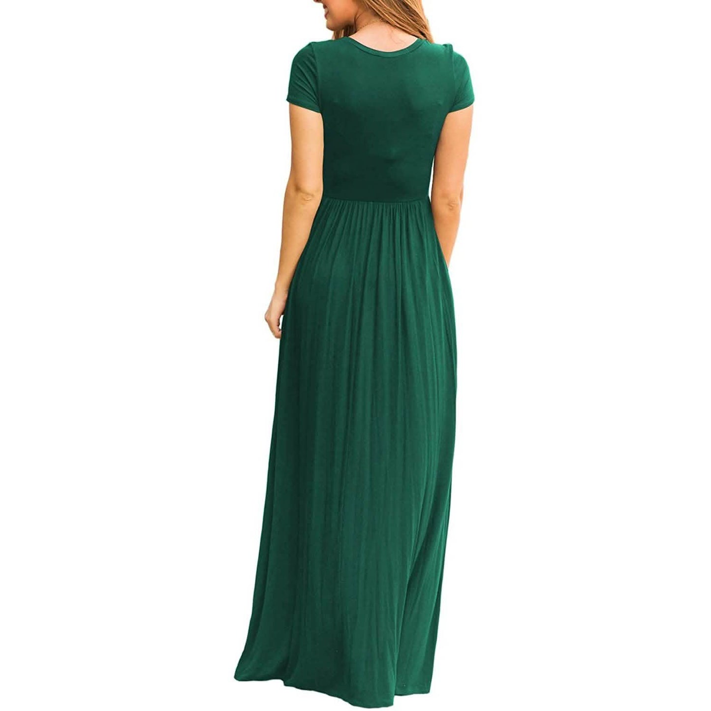 Women's Short Sleeve Loose Casual Long Dresses with Pockets DailySale
