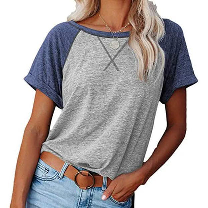 Women's Short Sleeve Raglan Crewneck T Shirts DailySale