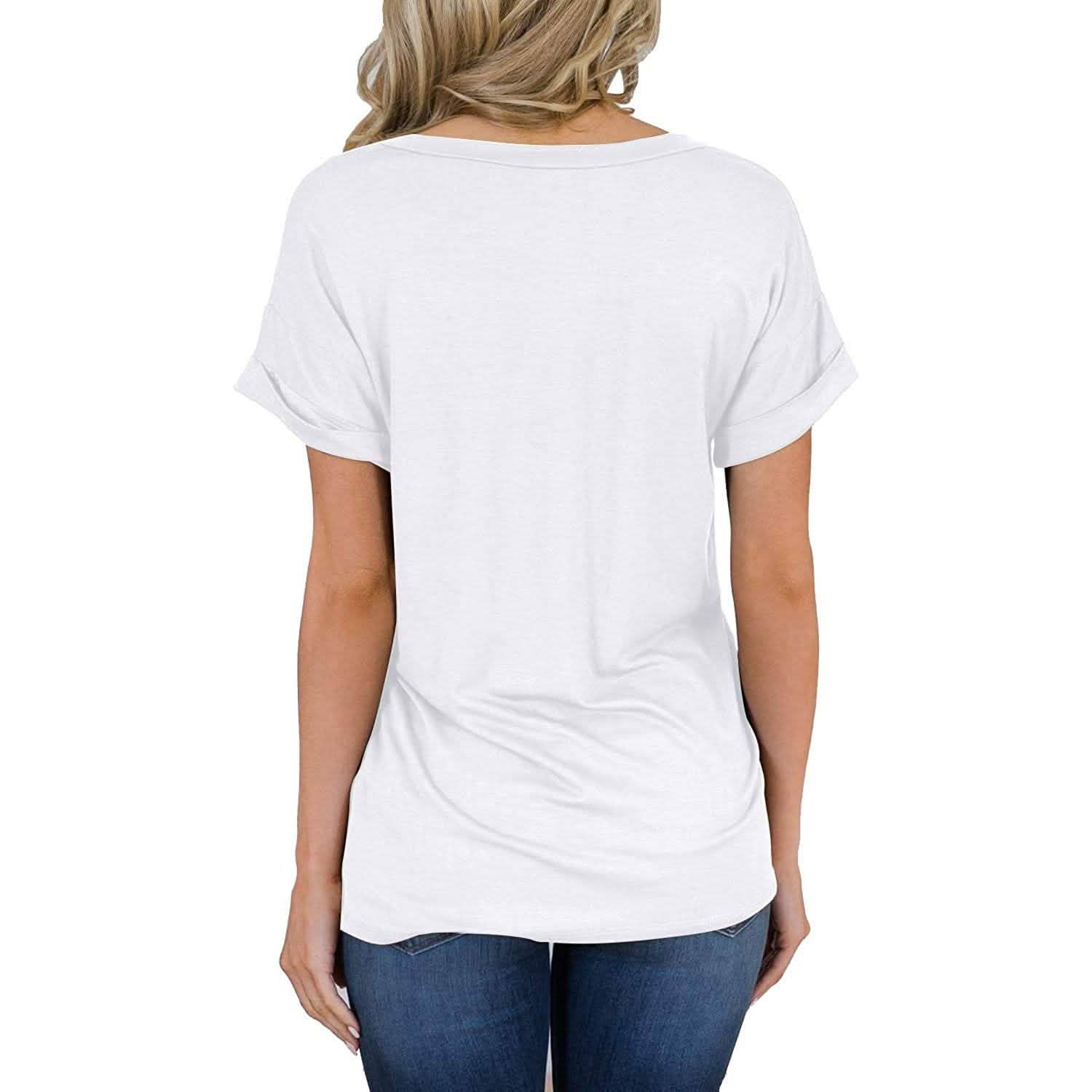 Women's Short Sleeve Shirts Summer Loose Casual T-Shirt Tops DailySale