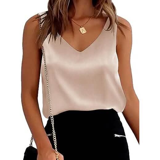 Womens Silk Satin Tank Tops DailySale